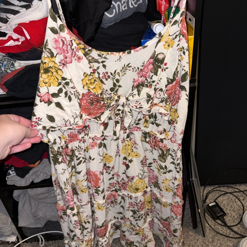 Eyeshadow Floral Patterned Dress